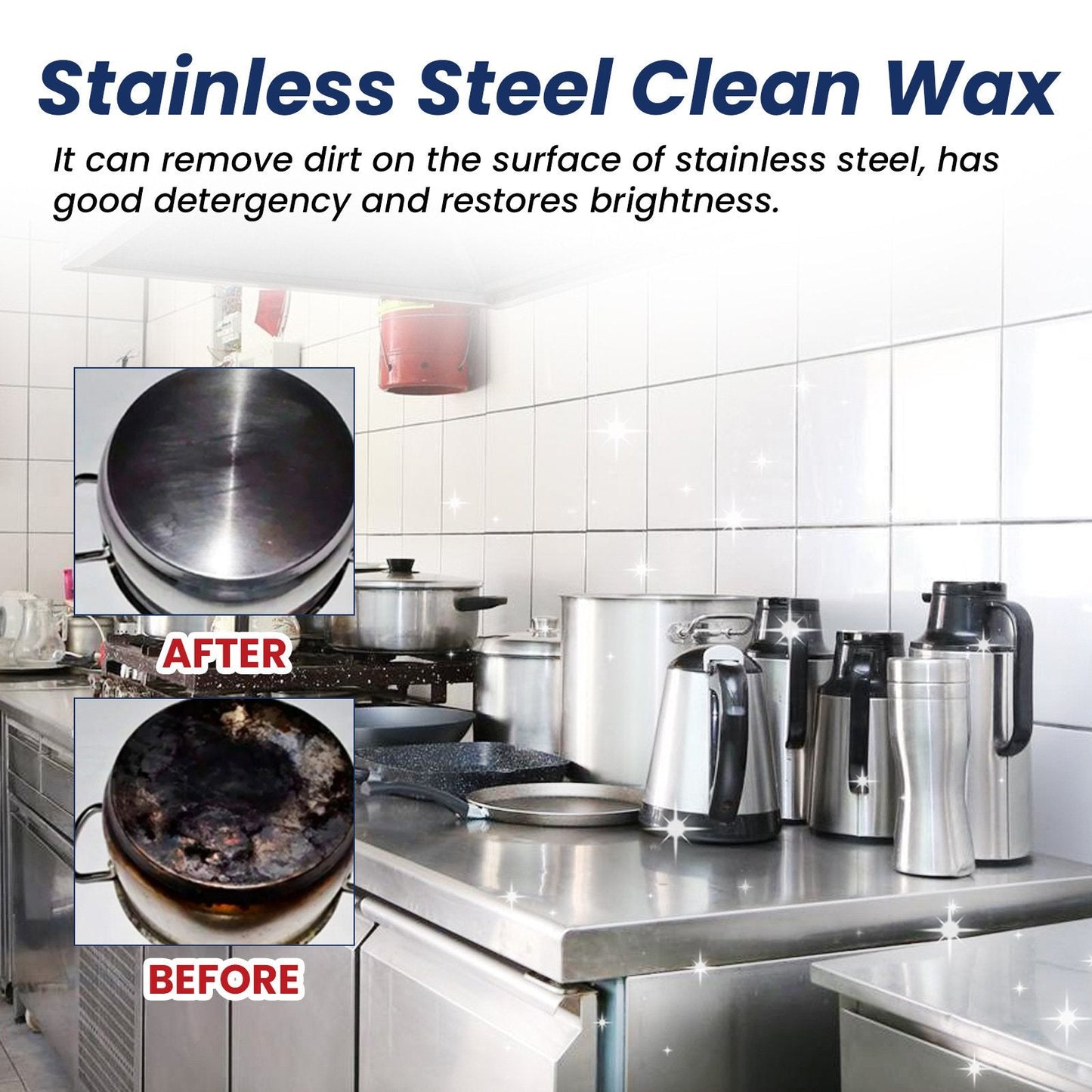 Magical Nano-Technology Stainless Steel Cleaning Paste-Surface Safe, No Residue
