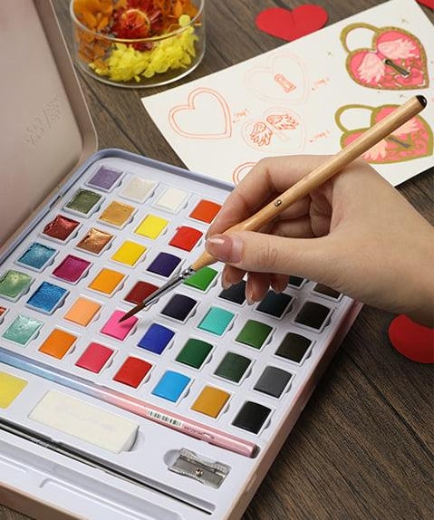 11 Pcs Miniature Detail Paint Brush Set With Natural Wood Handle