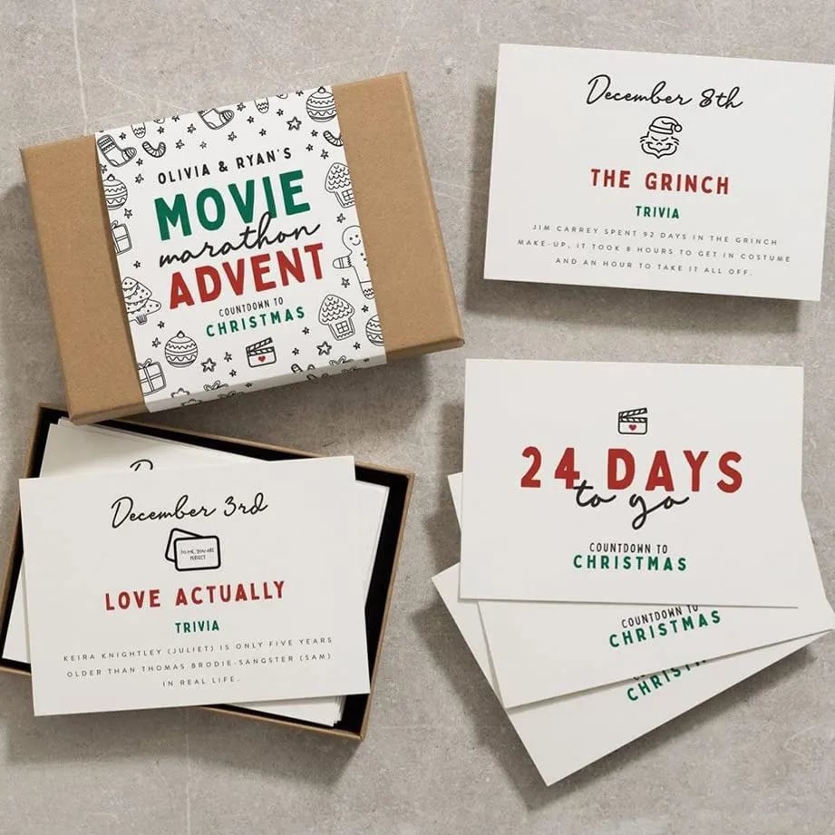 🎄Christmas Advent Calendar-Twenty-Four Days Of Christmas Card Set