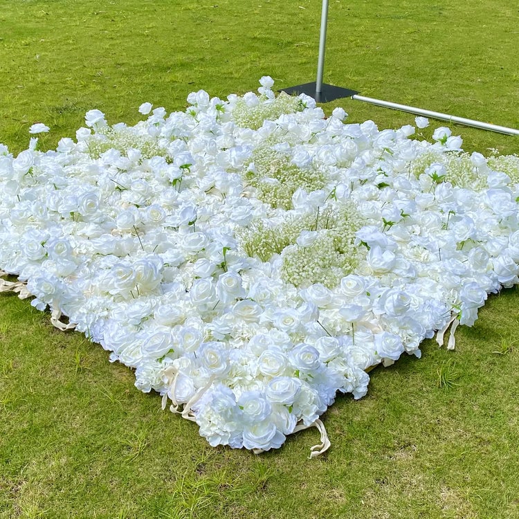 Handmade Roll-Up Fabric Flower Wall