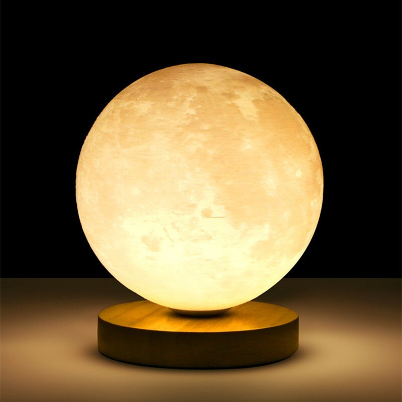 3D Rotating Moon Night Light