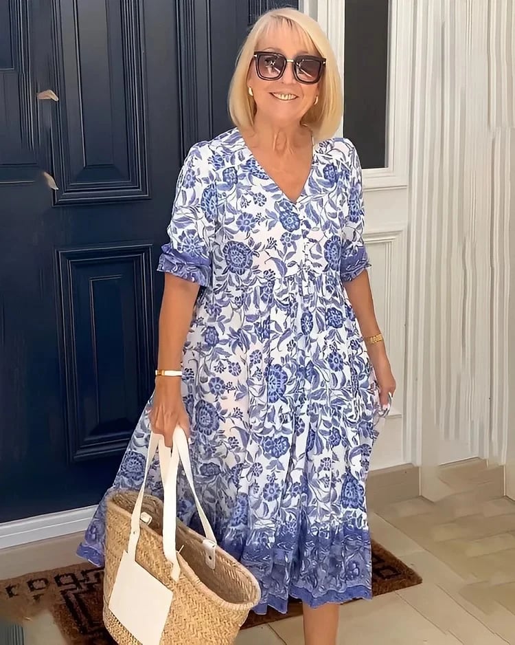 V-neck Bohemian Dress