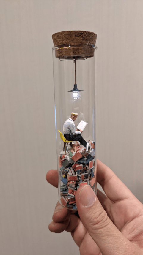 Test Tube Perspective Drawing - Bookshelf Art Decoration