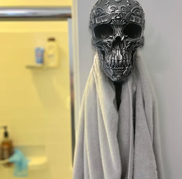Motorcycle Helmet And Jacket Skull Holder