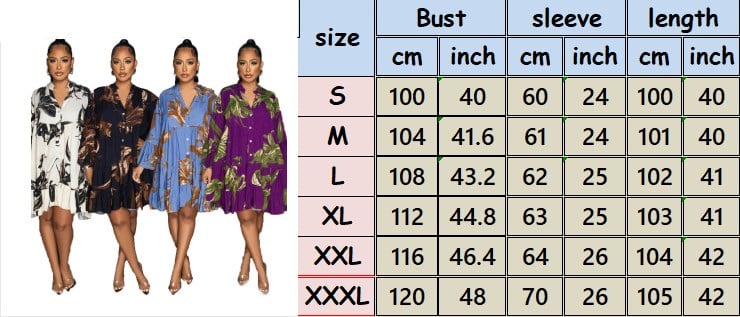 Stylish printed V-neck dress