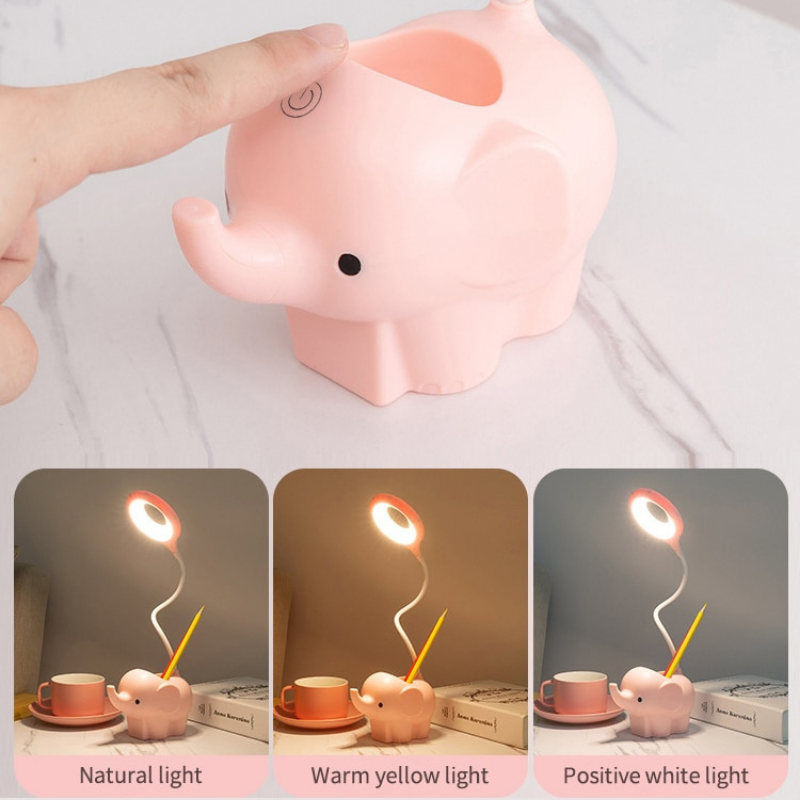 LED Elephant Study Lamp