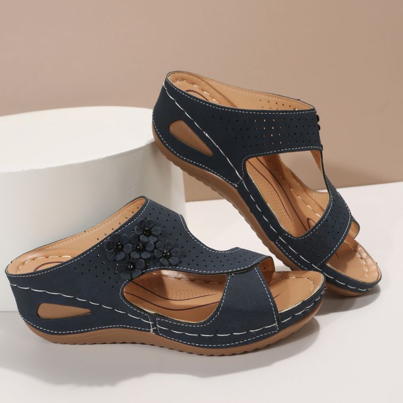 🌈 Premium Slip-On Orthopedic Diabetic Wedge Sandals For Women