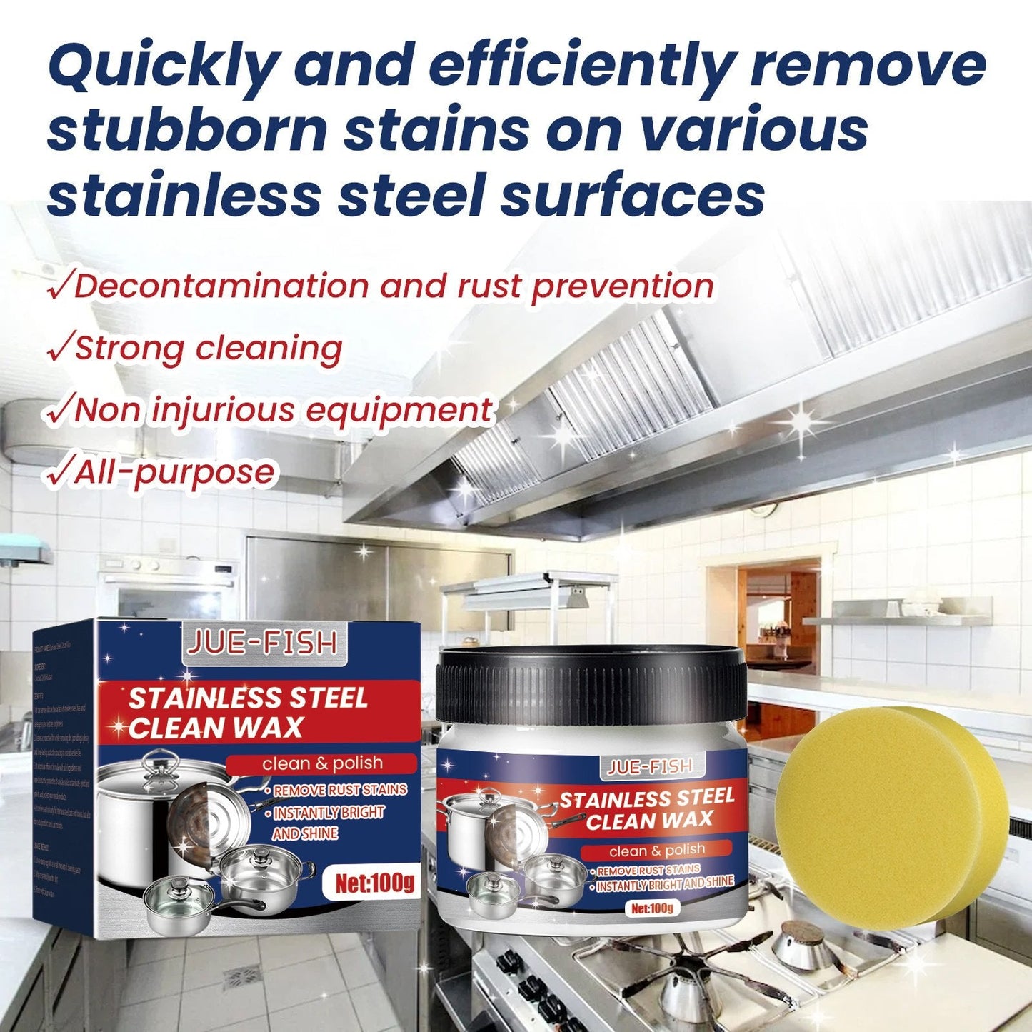 Magical Nano-Technology Stainless Steel Cleaning Paste-Surface Safe, No Residue