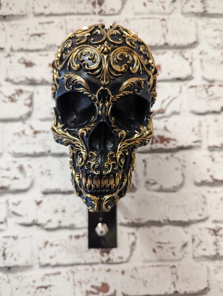 Motorcycle Helmet And Jacket Skull Holder