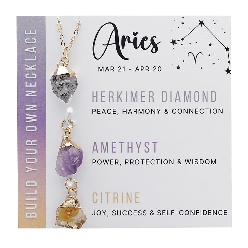 💥12 Zodiac Birthstone Necklace