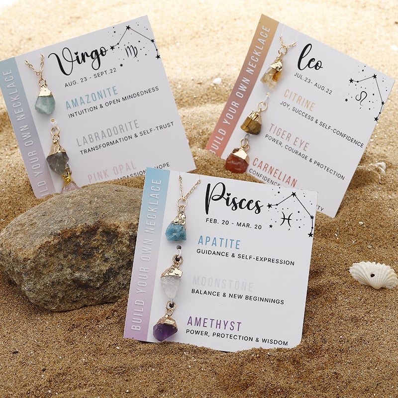 💥12 Zodiac Birthstone Necklace