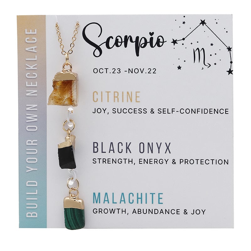 💥12 Zodiac Birthstone Necklace