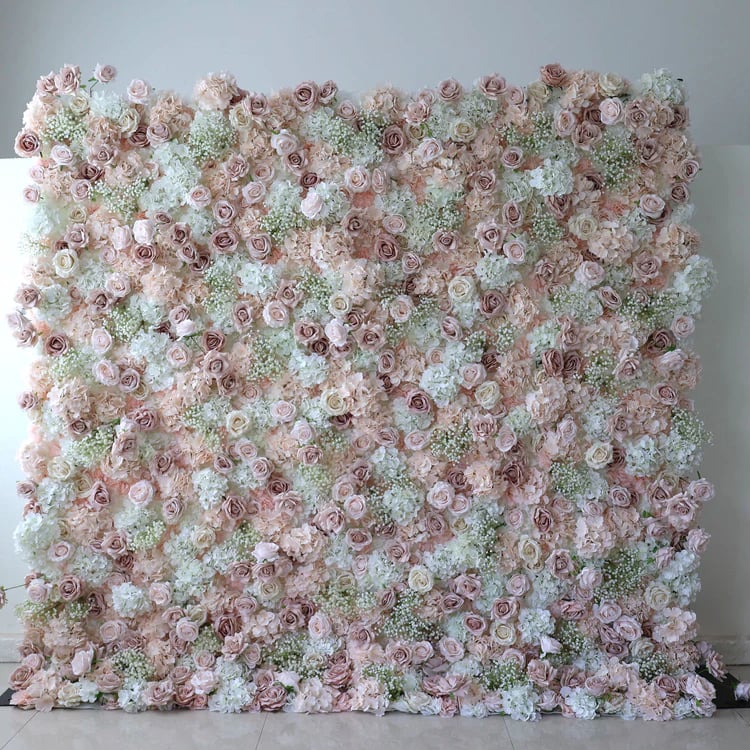 Handmade Roll-Up Fabric Flower Wall
