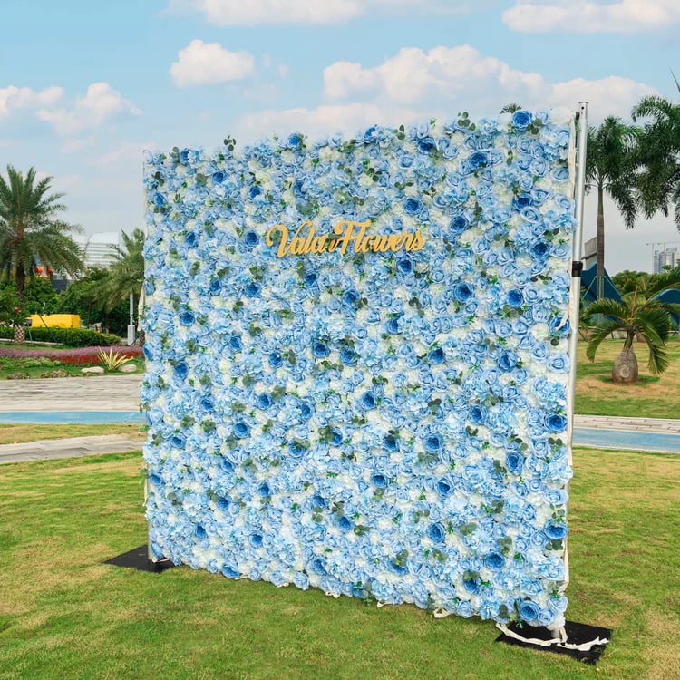 Handmade Roll-Up Fabric Flower Wall