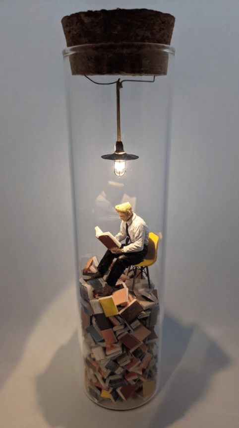 Test Tube Perspective Drawing - Bookshelf Art Decoration