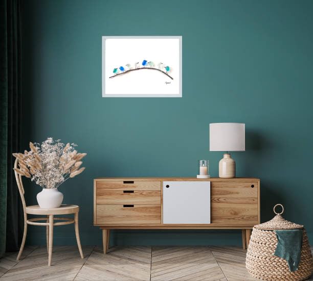 Sea Glass Birds Decor Coastal Love Notes