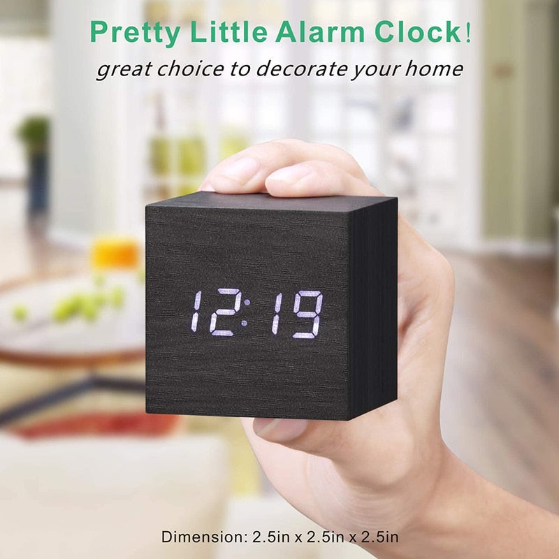 Timeless LED Wood Alarm Clock