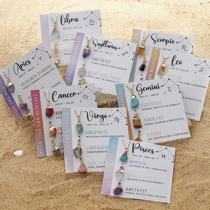 💥12 Zodiac Birthstone Necklace