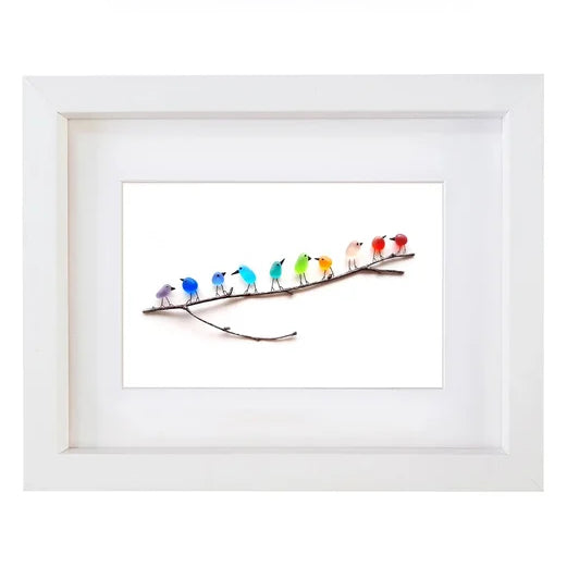 Sea Glass Birds Decor Coastal Love Notes