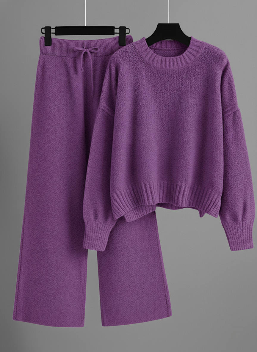Casual Soft Cashmere Sweater Suit