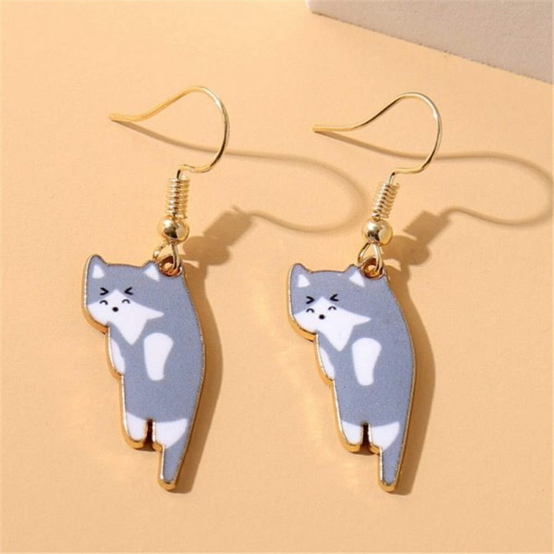 2024 New Funny Small Black Cat Earring for Women Girl Fashion Cute Animal Earrings Fashion Party Jewelry Gifts Wholesale