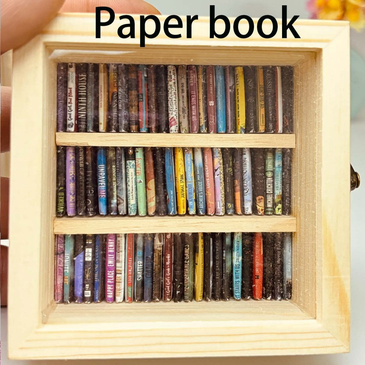 Personalised 'Freedom from Anxiety' Miniature Bookshelf – With Mini Books