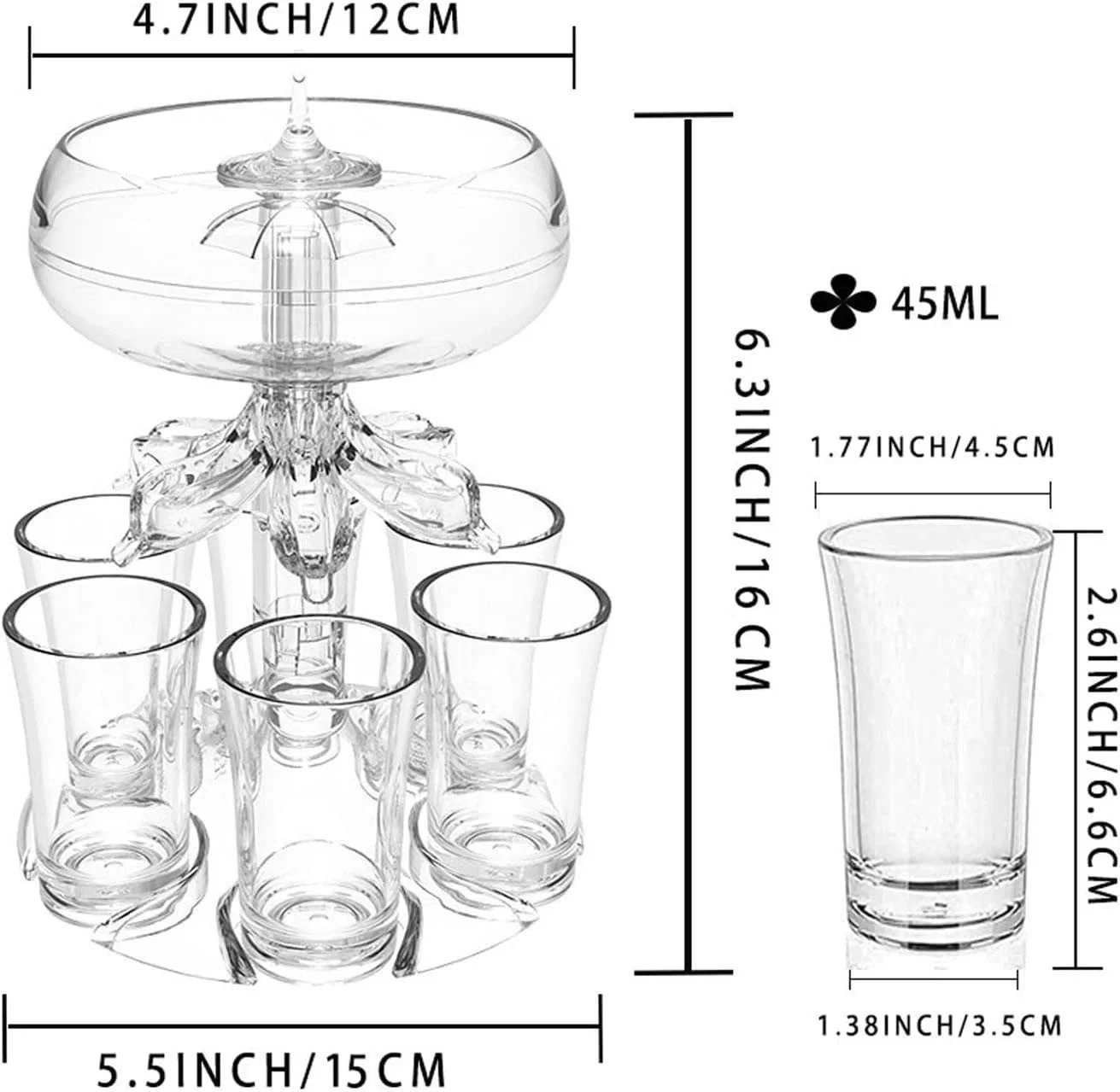 6 Shot Liquor Dispenser
