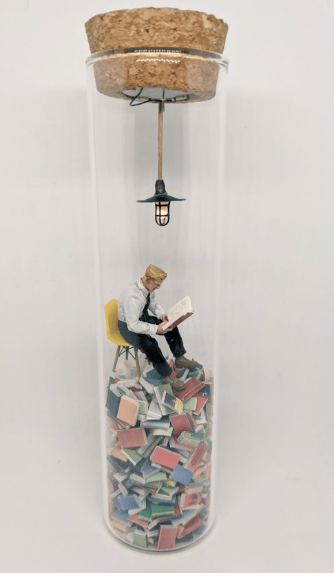Test Tube Perspective Drawing - Bookshelf Art Decoration