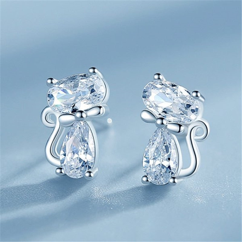 2024 New Funny Small Black Cat Earring for Women Girl Fashion Cute Animal Earrings Fashion Party Jewelry Gifts Wholesale