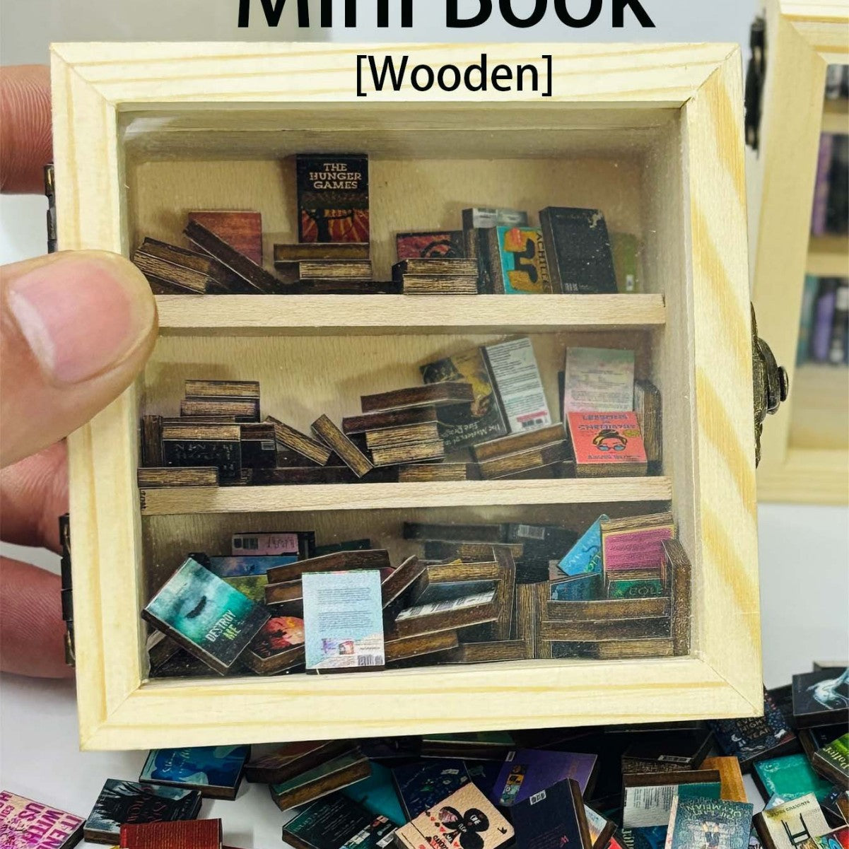 Personalised 'Freedom from Anxiety' Miniature Bookshelf – With Mini Books