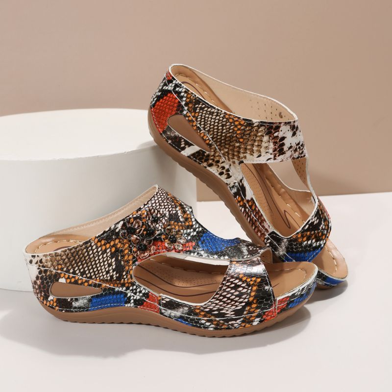 🌈 Premium Slip-On Orthopedic Diabetic Wedge Sandals For Women