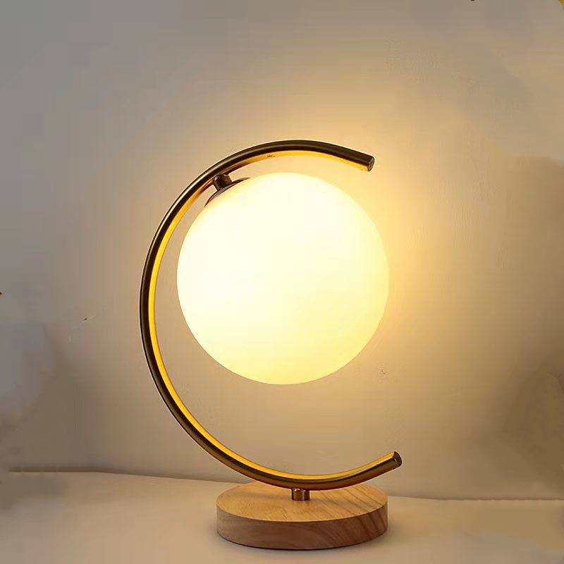 Semicircular Glass Table Lamp