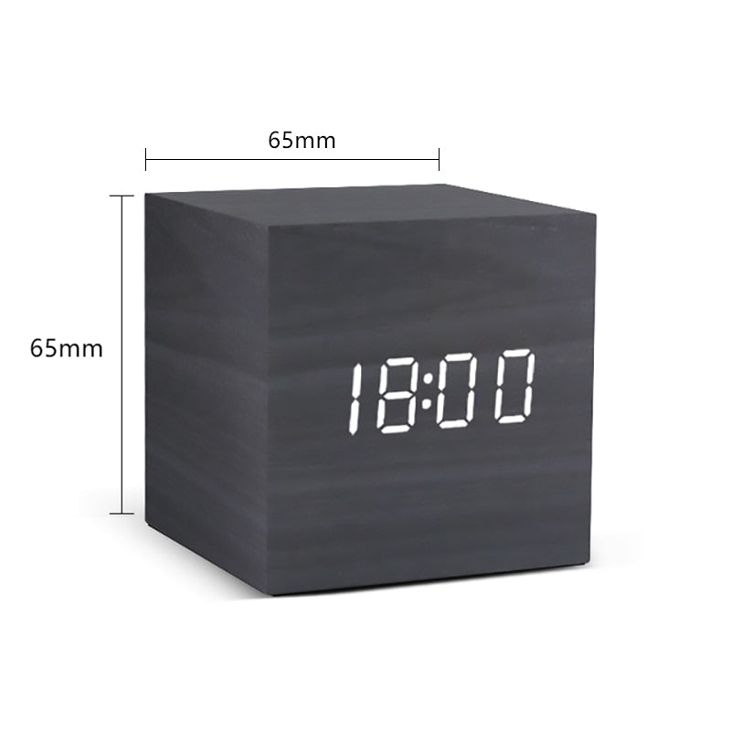 Timeless LED Wood Alarm Clock