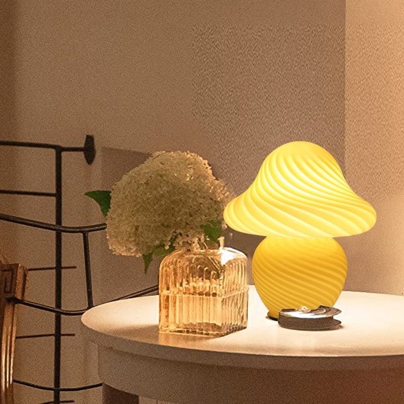 Ordinary Glass Mushroom Lamp