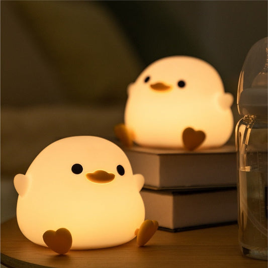 LED Cute Duck light- Cartoon Animals Silicone Lamp