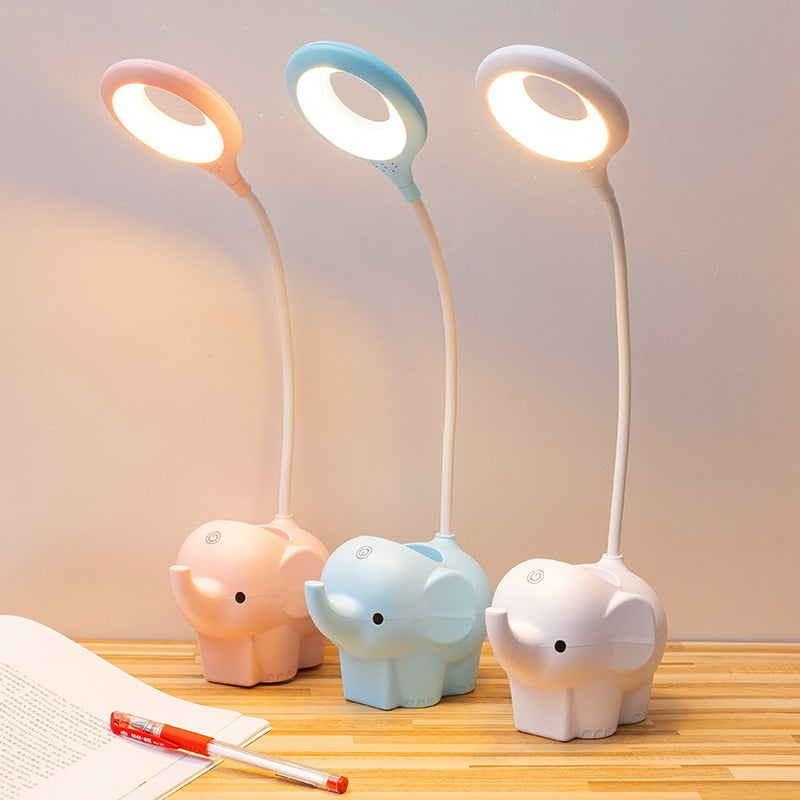 LED Elephant Study Lamp