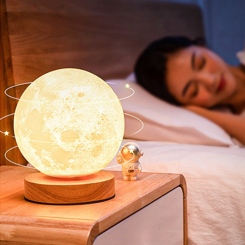 3D Rotating Moon Night Light