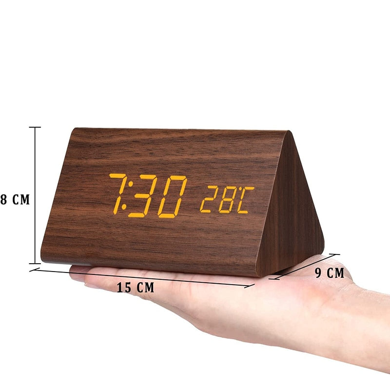 Timeless LED Wood Alarm Clock