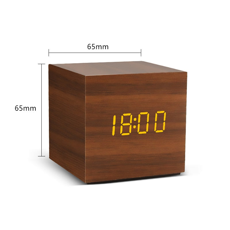 Timeless LED Wood Alarm Clock