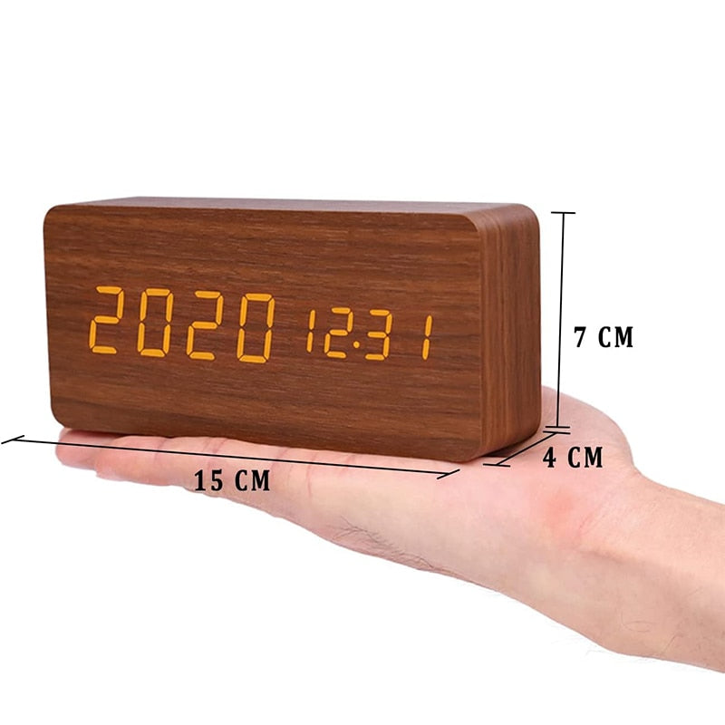 Timeless LED Wood Alarm Clock