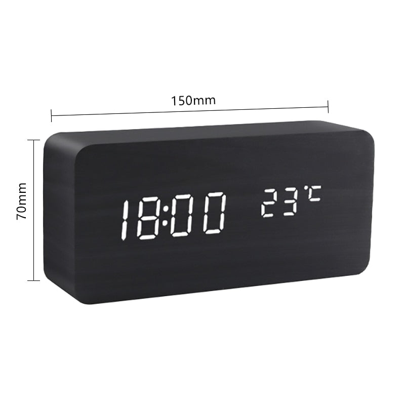 Timeless LED Wood Alarm Clock