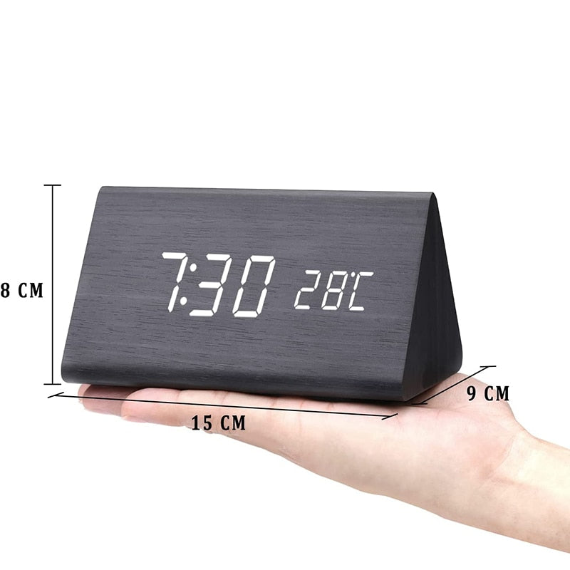 Timeless LED Wood Alarm Clock