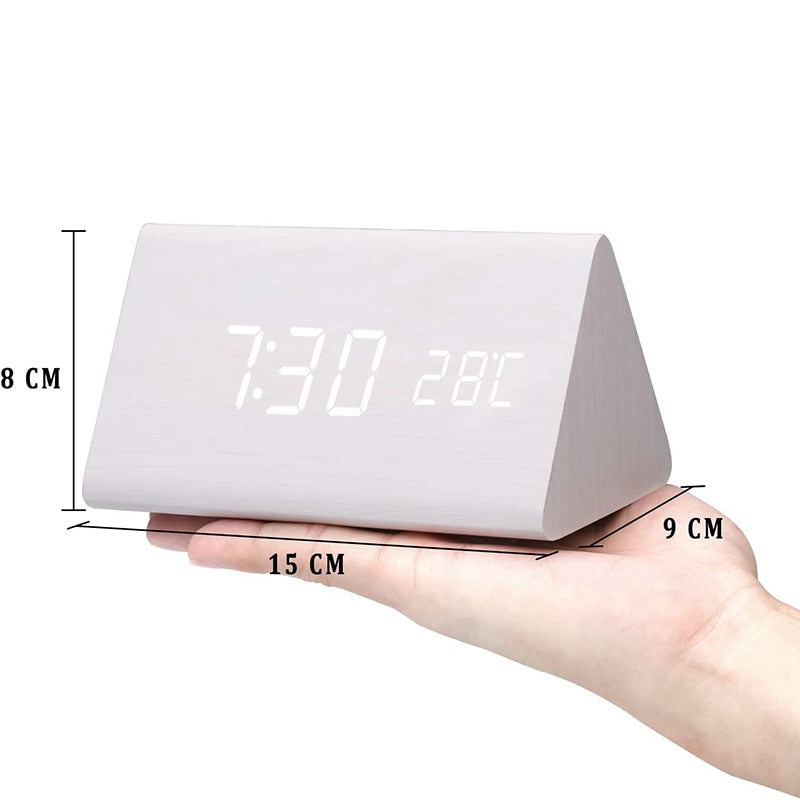 Timeless LED Wood Alarm Clock