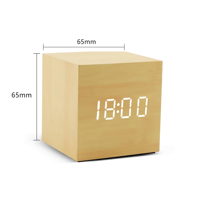 Timeless LED Wood Alarm Clock