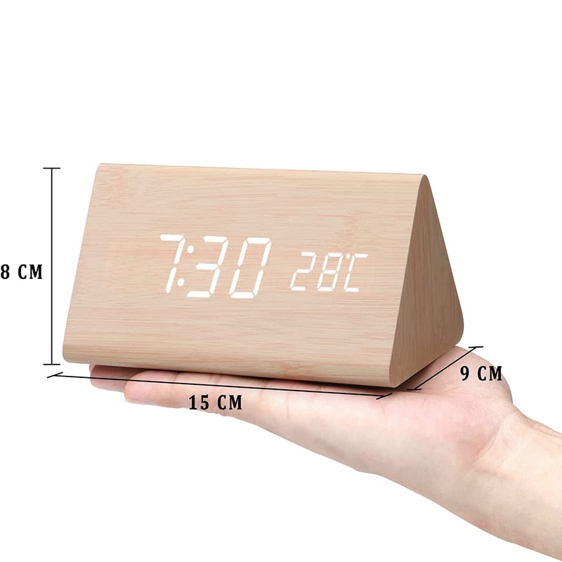 Timeless LED Wood Alarm Clock