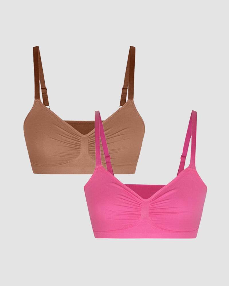💖Women's Wireless Sculpt Bra Comfort Bralettes No Underwire Unlined Cami Bra