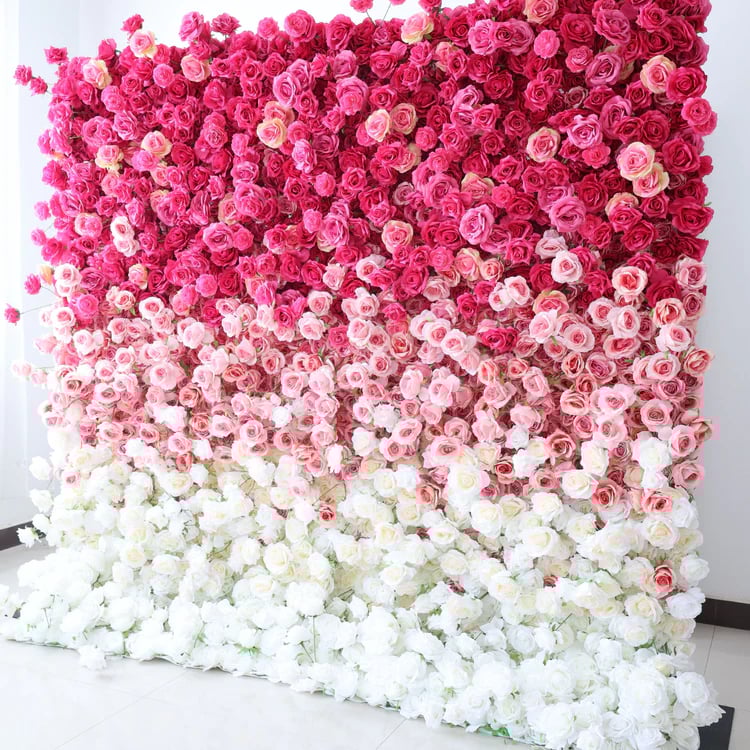 Handmade Roll-Up Fabric Flower Wall