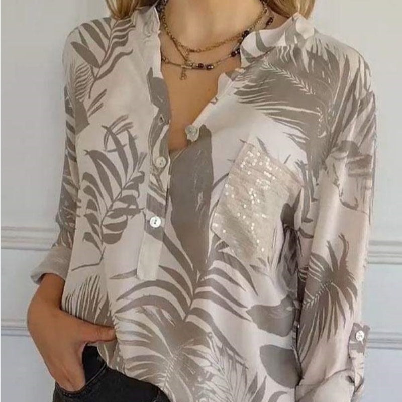 💕Women's Fashion V-Neck Printed Top