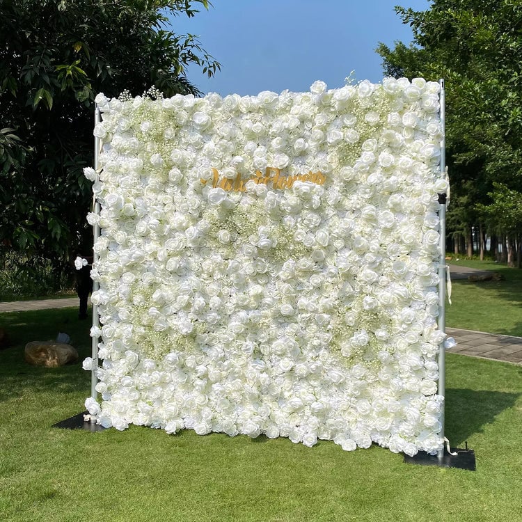 Handmade Roll-Up Fabric Flower Wall
