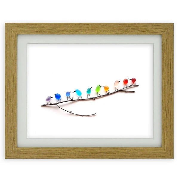 Sea Glass Birds Decor Coastal Love Notes
